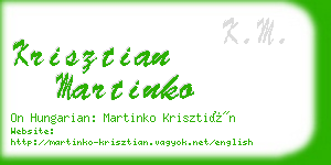 krisztian martinko business card